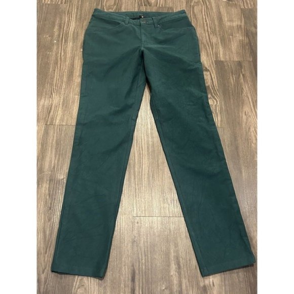 Lululemon ABC Pant Mens 30x30 Green Utilitech Stretch LM5ABNS Abrasion Resistant - Picture 1 of 6